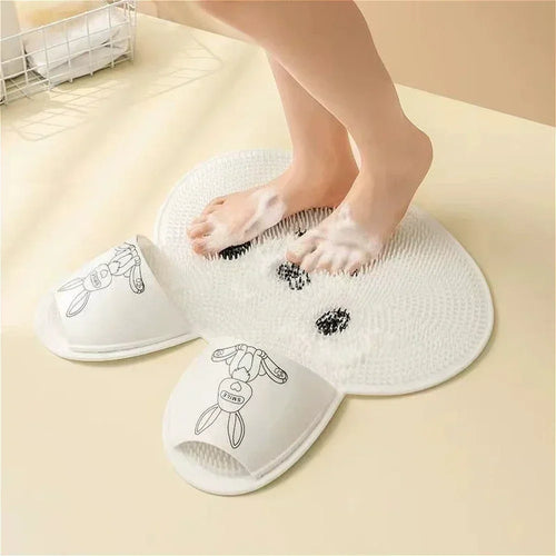 1pcs Wash Feet, Rub Feet, Silicone Massage Mats, Bathroom Anti Slip Mats, Bathroom Scrubbing Floor Mats, Shower Scrubbing Mats
