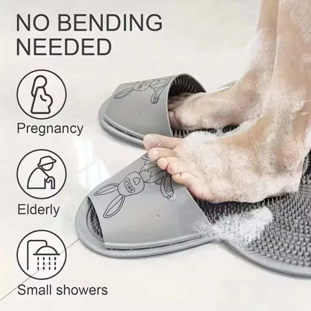 1pcs Wash Feet, Rub Feet, Silicone Massage Mats, Bathroom Anti Slip Mats, Bathroom Scrubbing Floor Mats, Shower Scrubbing Mats