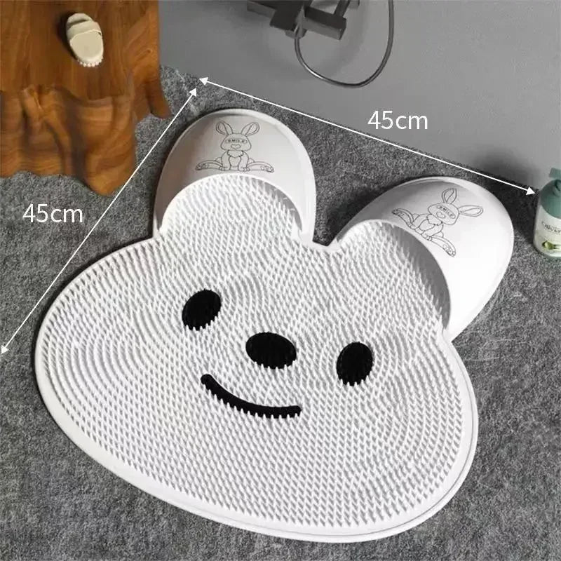 1pcs Wash Feet, Rub Feet, Silicone Massage Mats, Bathroom Anti Slip Mats, Bathroom Scrubbing Floor Mats, Shower Scrubbing Mats